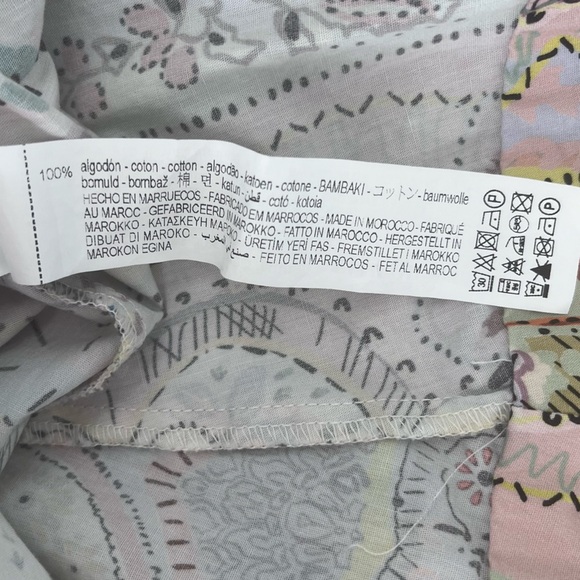 Zara Paisley Printed Midi Belted Shirt Dress Size XL - Picture 15 of 15